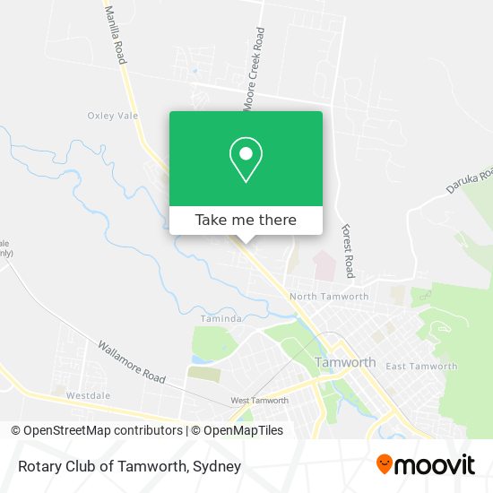 Mapa Rotary Club of Tamworth