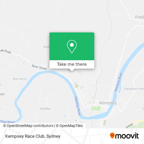 Kempsey Race Club map