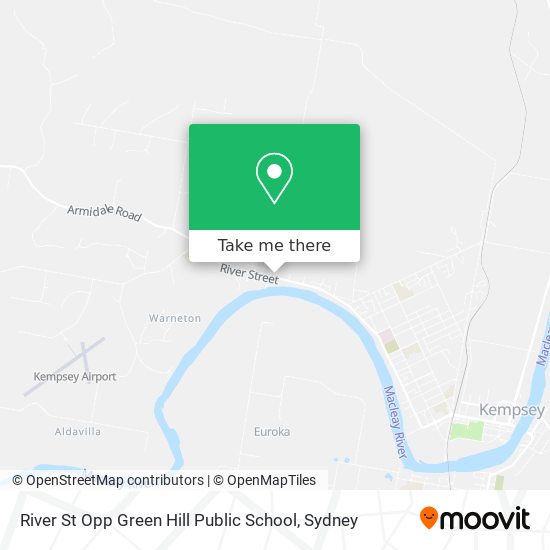 Mapa River St Opp Green Hill Public School