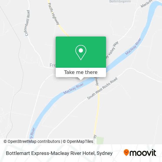 Mapa Bottlemart Express-Macleay River Hotel