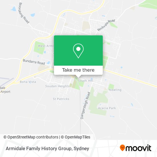 Mapa Armidale Family History Group