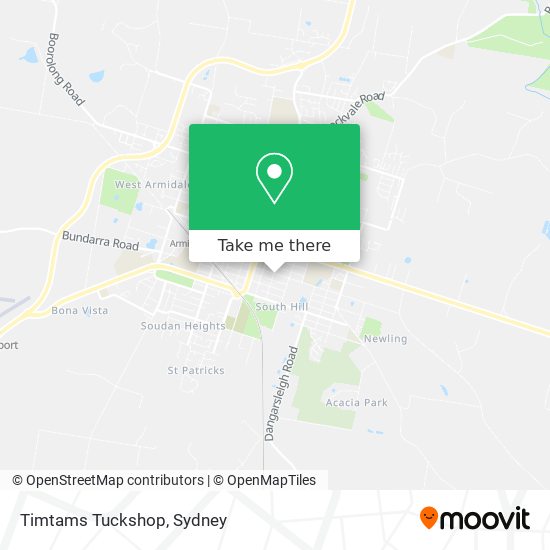 Mapa Timtams Tuckshop