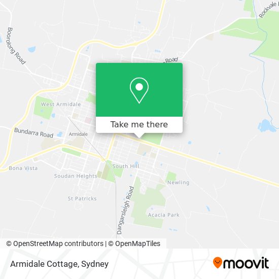 Mapa Armidale Cottage