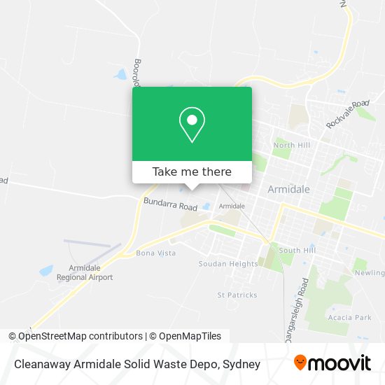 Cleanaway Armidale Solid Waste Depo map