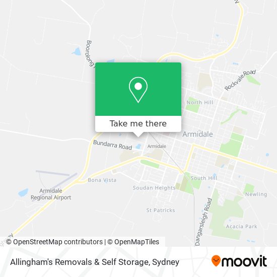 Allingham's Removals & Self Storage map