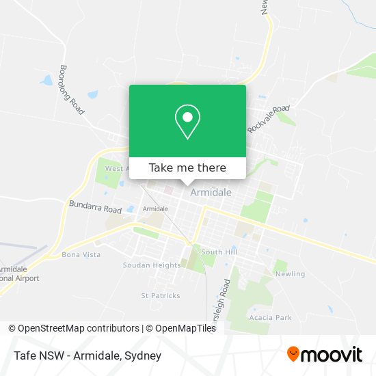 Tafe NSW - Armidale map