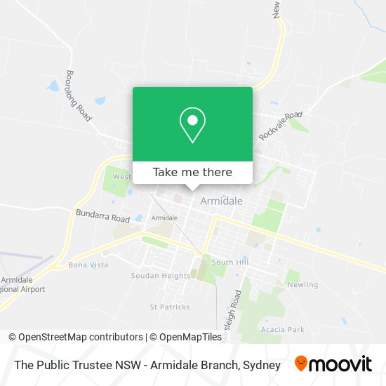 The Public Trustee NSW - Armidale Branch map