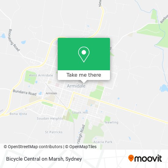 Bicycle Central on Marsh map