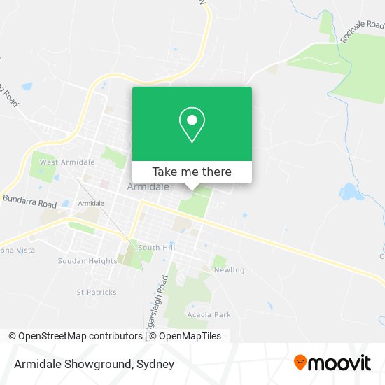 Mapa Armidale Showground