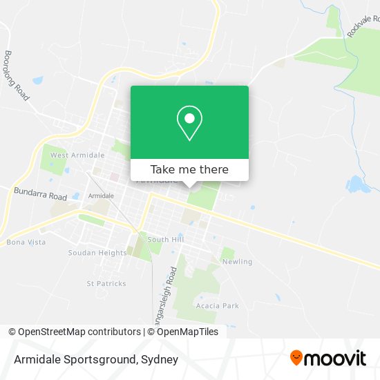 Mapa Armidale Sportsground