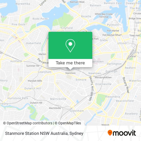 Stanmore Station NSW Australia map