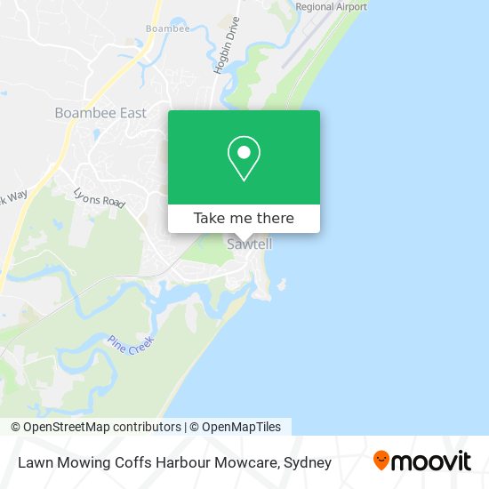 Lawn Mowing Coffs Harbour Mowcare map
