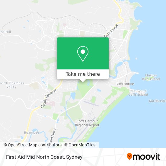 First Aid Mid North Coast map