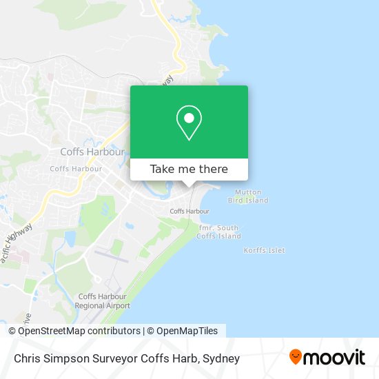 Chris Simpson Surveyor Coffs Harb map