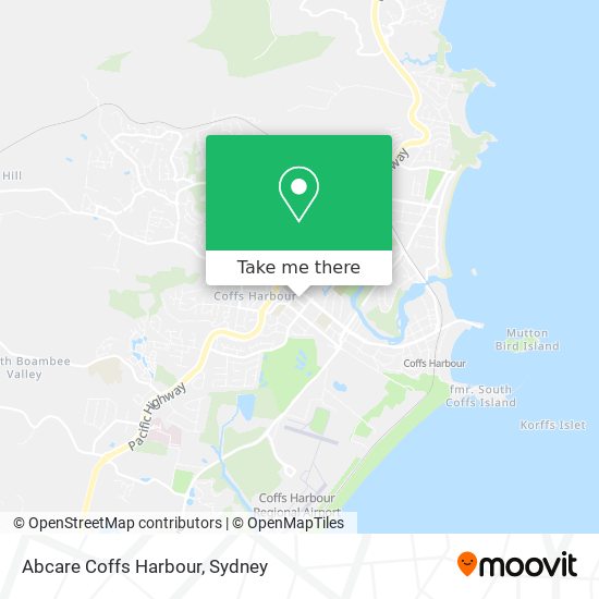 Abcare Coffs Harbour map