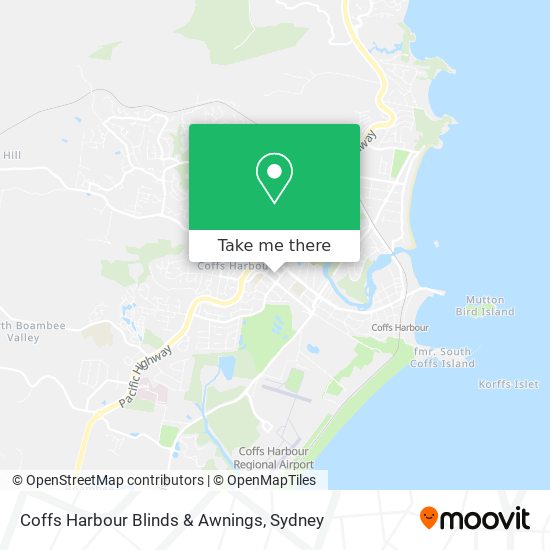 Coffs Harbour Blinds & Awnings map