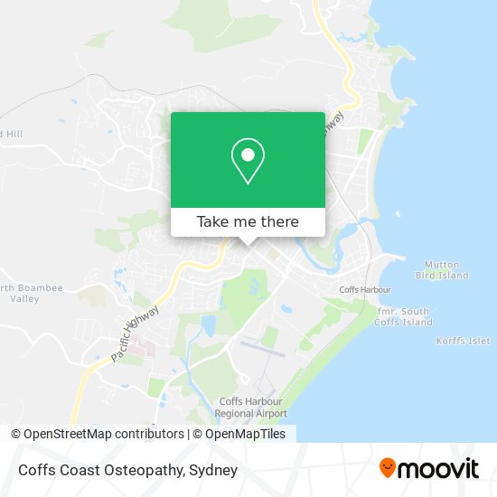 Coffs Coast Osteopathy map