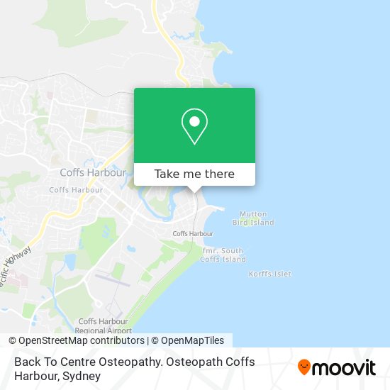 Back To Centre Osteopathy. Osteopath Coffs Harbour map