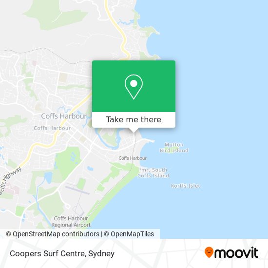 Mapa Coopers Surf Centre