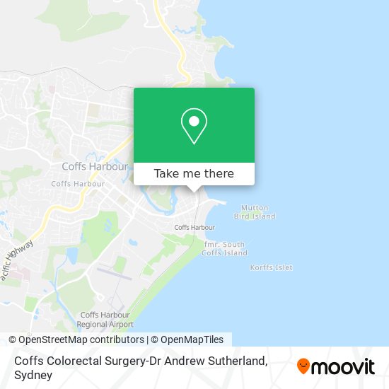 Coffs Colorectal Surgery-Dr Andrew Sutherland map