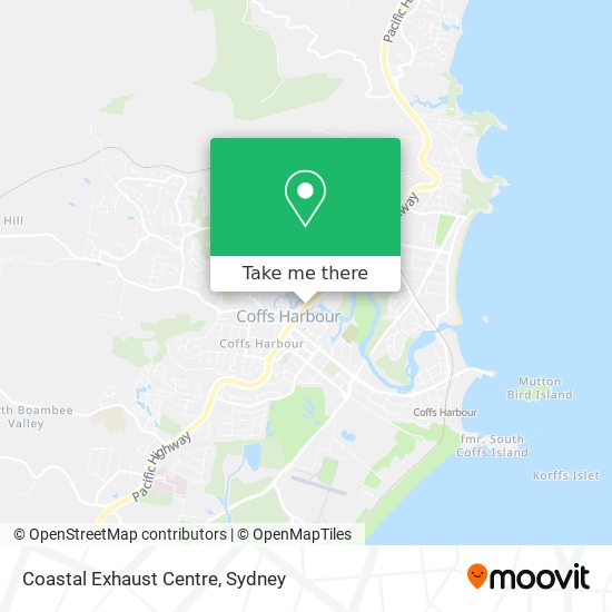 How to get to Coastal Exhaust Centre in Coffs Harbour by Train or Bus?