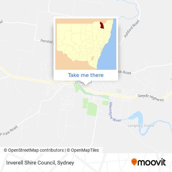 Inverell Shire Council map