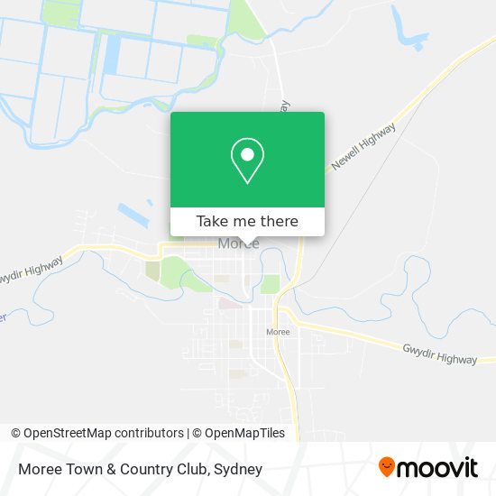 Moree Town & Country Club map