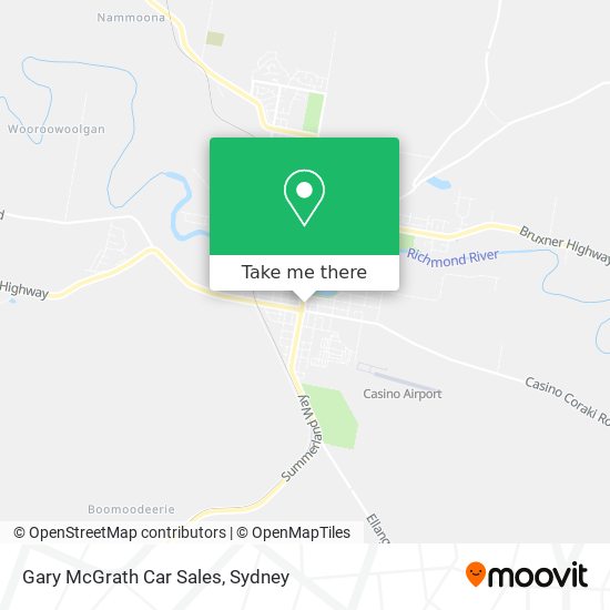 Gary McGrath Car Sales map