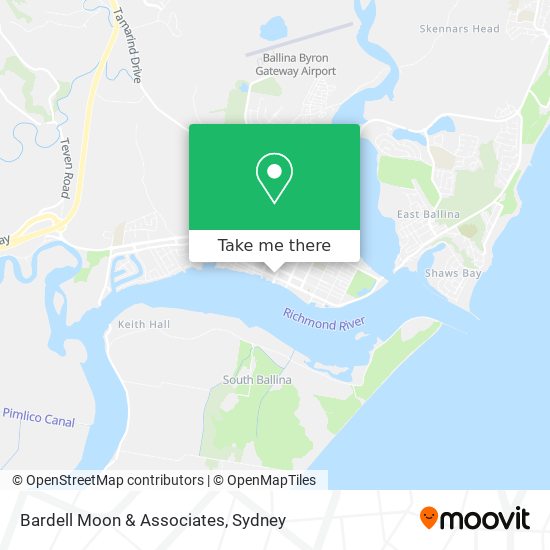 Bardell Moon & Associates map