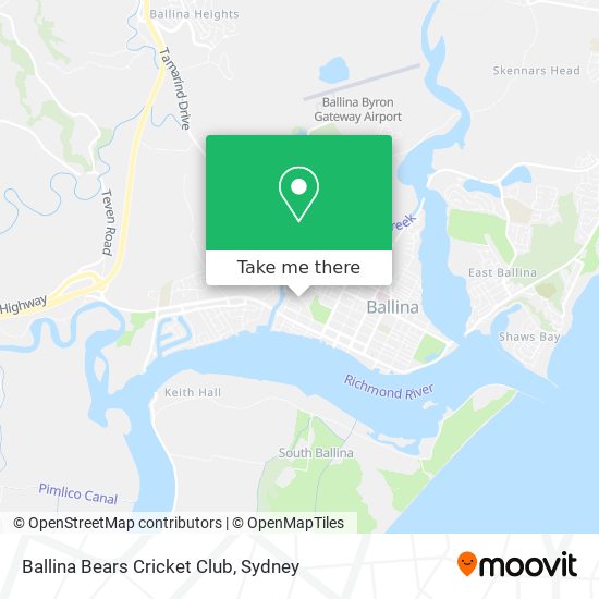 Ballina Bears Cricket Club map
