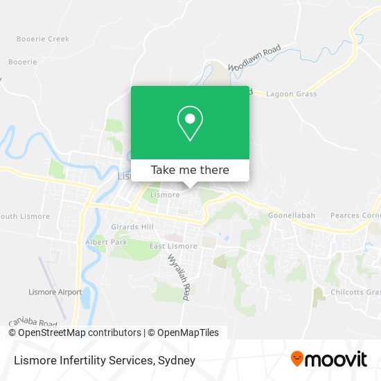 Mapa Lismore Infertility Services