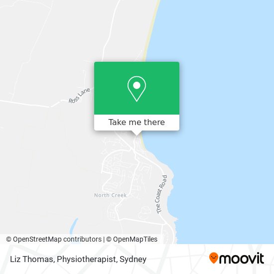 Liz Thomas, Physiotherapist map