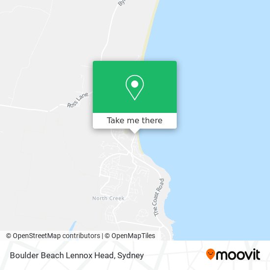 Mapa Boulder Beach Lennox Head