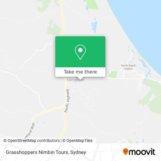 Mapa Grasshoppers Nimbin Tours