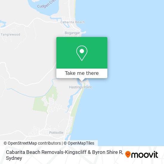 Mapa Cabarita Beach Removals-Kingscliff & Byron Shire R