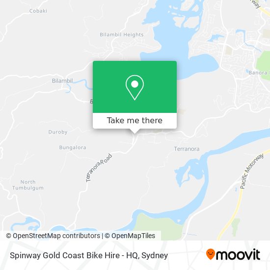 Mapa Spinway Gold Coast Bike Hire - HQ