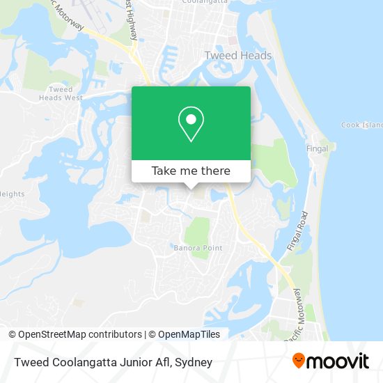 Tweed Coolangatta Junior Afl map