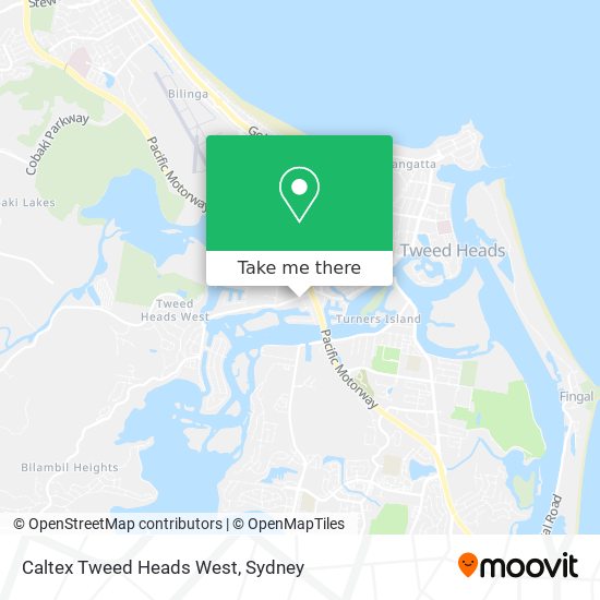 Caltex Tweed Heads West map
