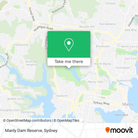 Mapa Manly Dam Reserve