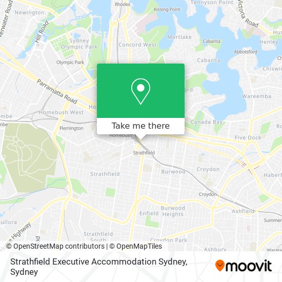 Mapa Strathfield Executive Accommodation Sydney