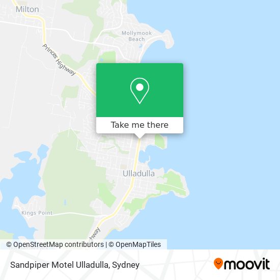 Mapa Sandpiper Motel Ulladulla