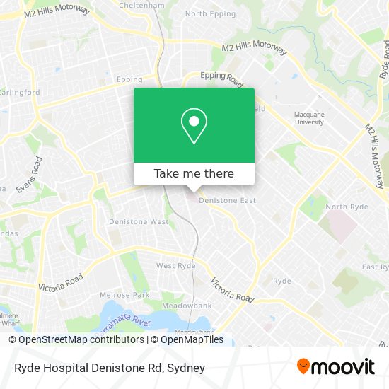 Mapa Ryde Hospital Denistone Rd