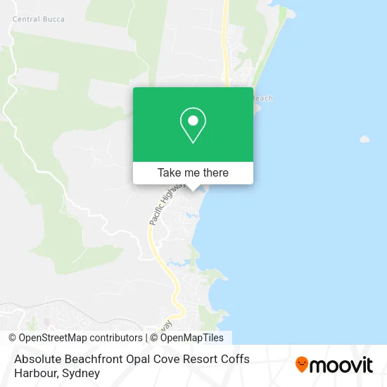 Absolute Beachfront Opal Cove Resort Coffs Harbour map