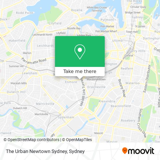 The Urban Newtown Sydney map