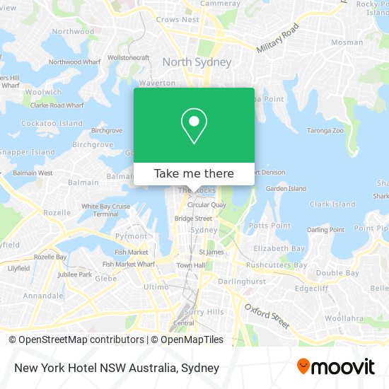 New York Hotel NSW Australia map