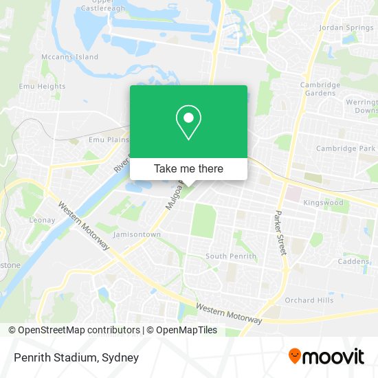 Mapa Penrith Stadium