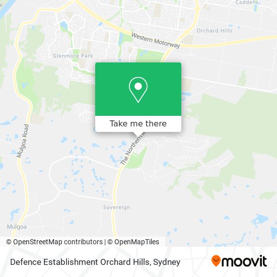 Defence Establishment Orchard Hills map