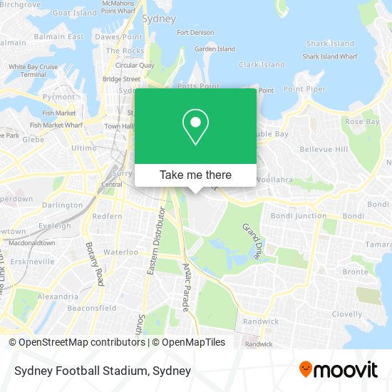 Sydney Football Stadium map