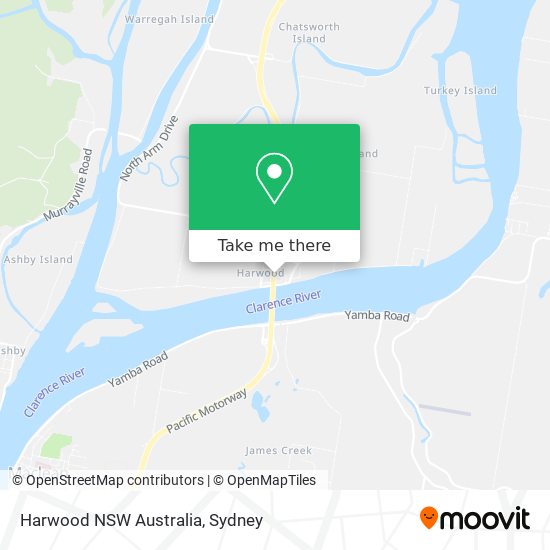 Mapa Harwood NSW Australia