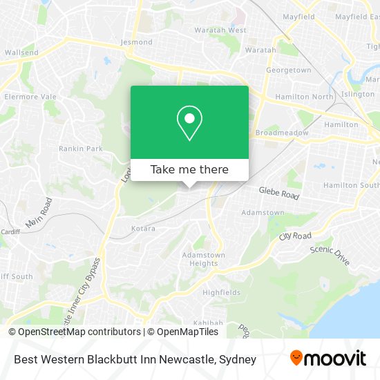 Best Western Blackbutt Inn Newcastle map